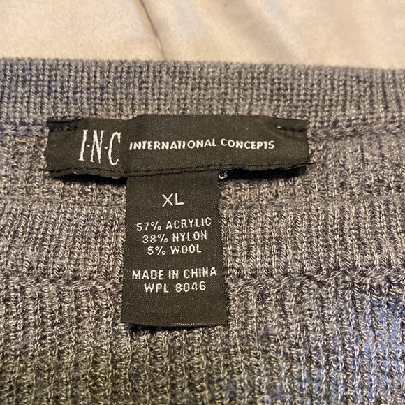 INC High Low Scoop Neck Sweater with Side Zippers - Picture 8 of 9